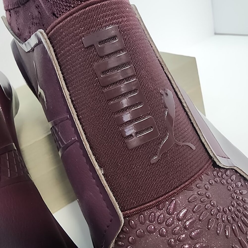 Puma Womens Fierce KRM Sneakers 9 High Top Burgundy Trainers - Picture 6 of 10